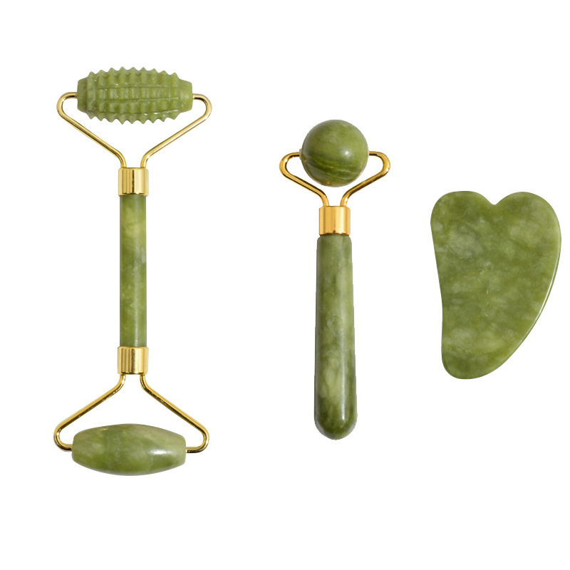 Massage Roller With Three Sets Of Facial Jade Massager - Image 3