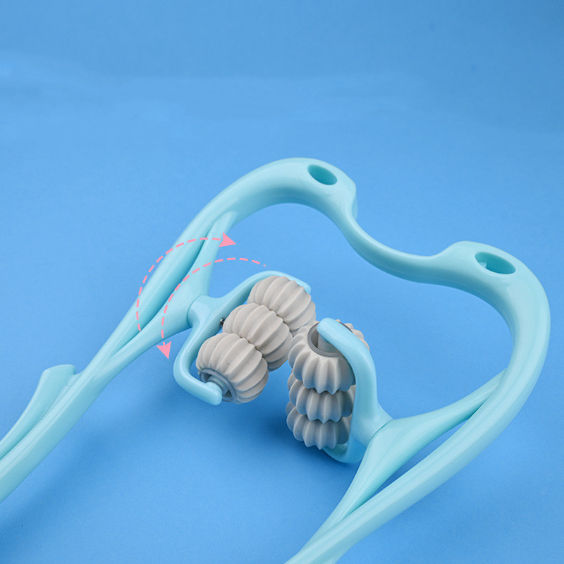 Multifunctional Manual Six-wheel Neck Massager Massage Relieve Roller Massage Tool - Image 4