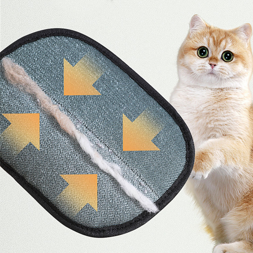 Pet Hair Remover Mitt Pet Hair Remover Gloves Deshedding Brush Glove For Dog Cat Rabbit With Long Short Curly Hair - Image 4