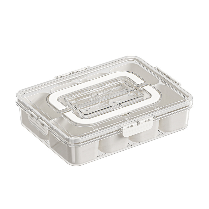 8 Grids Divided Serving Tray Fruits Snack Box Organizer Food Storage Container Seasoning Separator Box Refrigerator Organizer - Image 6