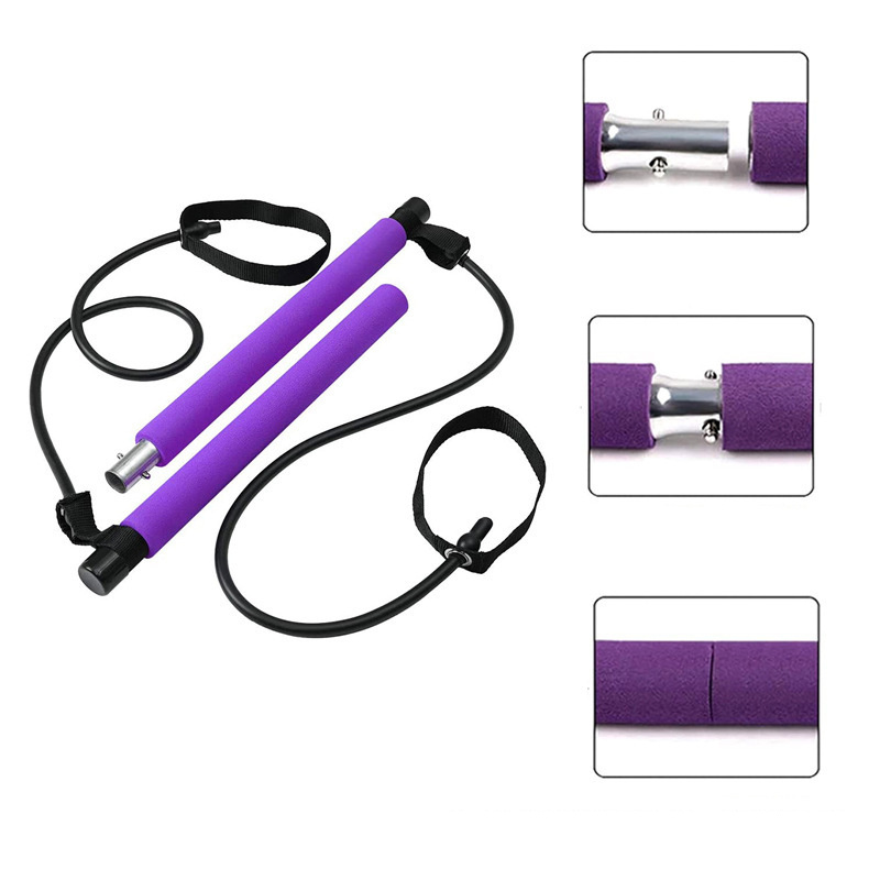 Fitness Yoga Pilates Bar Portable Gym Accessories Sport Elastic Bodybuilding Resistance Bands For Home Trainer Workout Equipment - Image 2