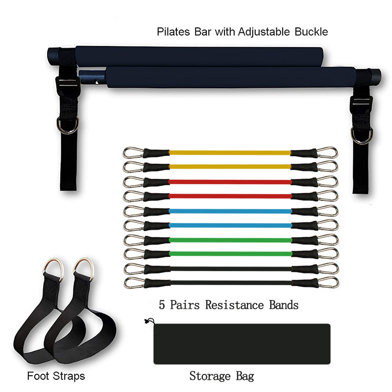 Fitness Yoga Pilates Bar Portable Gym Accessories Sport Elastic Bodybuilding Resistance Bands For Home Trainer Workout Equipment - Image 3